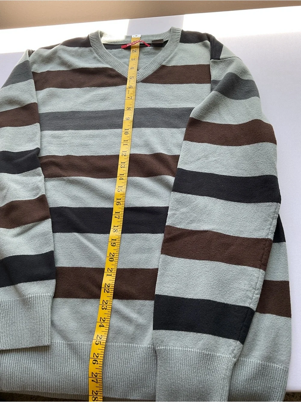 Unionbay Men's V-Neck Striped Sweater